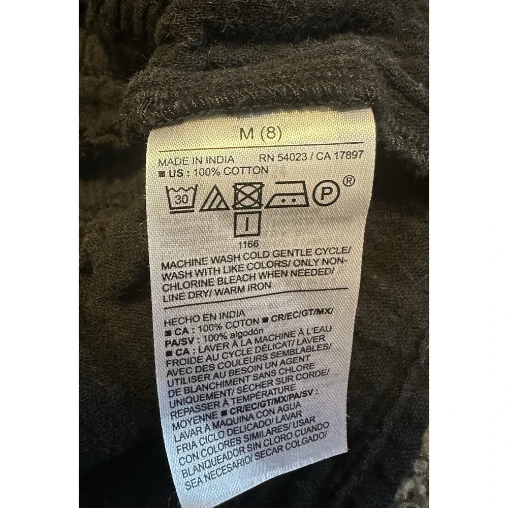 OLD NAVY Long sleeve double weave bow top blouse girl's M (8) - black